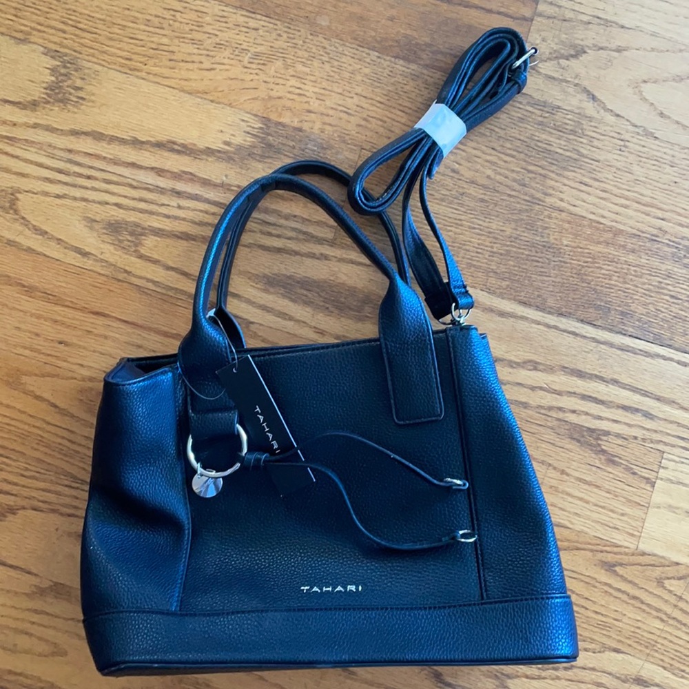Tahari Satchel Ring Ding Bag with crossbody strap